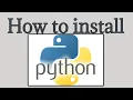 How To Install python in windows