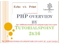 PHP Tutorial for Beginners5 Difference between echo and Print in php echo vs print