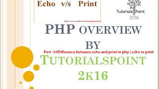 PHP Tutorial for Beginners5 Difference between echo and Print in php echo vs print