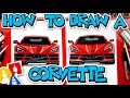 How To Draw A Corvette C8 2020 Front View