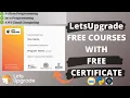 LetsUpgrade Free Courses with FREE Certificate Python Java AWS Cloud Computing