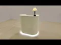 39 Ribbed Curved Mini Reception Desk - Tiny but INSANELY Luxe