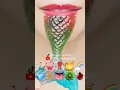 Lagu ASMR COLOURFUL EMOJI FOOD Rope jelly kohakuto sprinkle honey jelly rock candy mukbang eating sounds