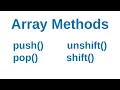 Master JavaScript Array Basics push pop shift unshift Explained with Examples