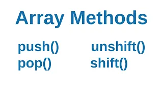 Master JavaScript Array Basics push pop shift unshift Explained with Examples