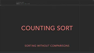 9 Counting Sort Python Practice