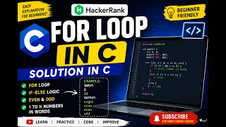 HackerRank For Loop in C For Loop Problem Solution C Programming for Beginners