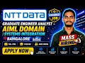 NTT DATA Hiring 2026 Graduate Engineer Analyst Freshers Bengaluru Python GenAI Jobs
