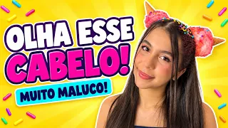 OLHA COMO FICOU O CABELO MALUCO DA SARAH! 😱😂