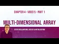 Multi-dimensional arrays 2D array in particular in C 11 - Part I Anshuman Sharma In