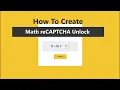 How to Create Math reCAPTCHA Unlock Verification HTML CSS JS