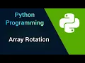 8 Python Program to Rotate Array Array Rotation Array problem