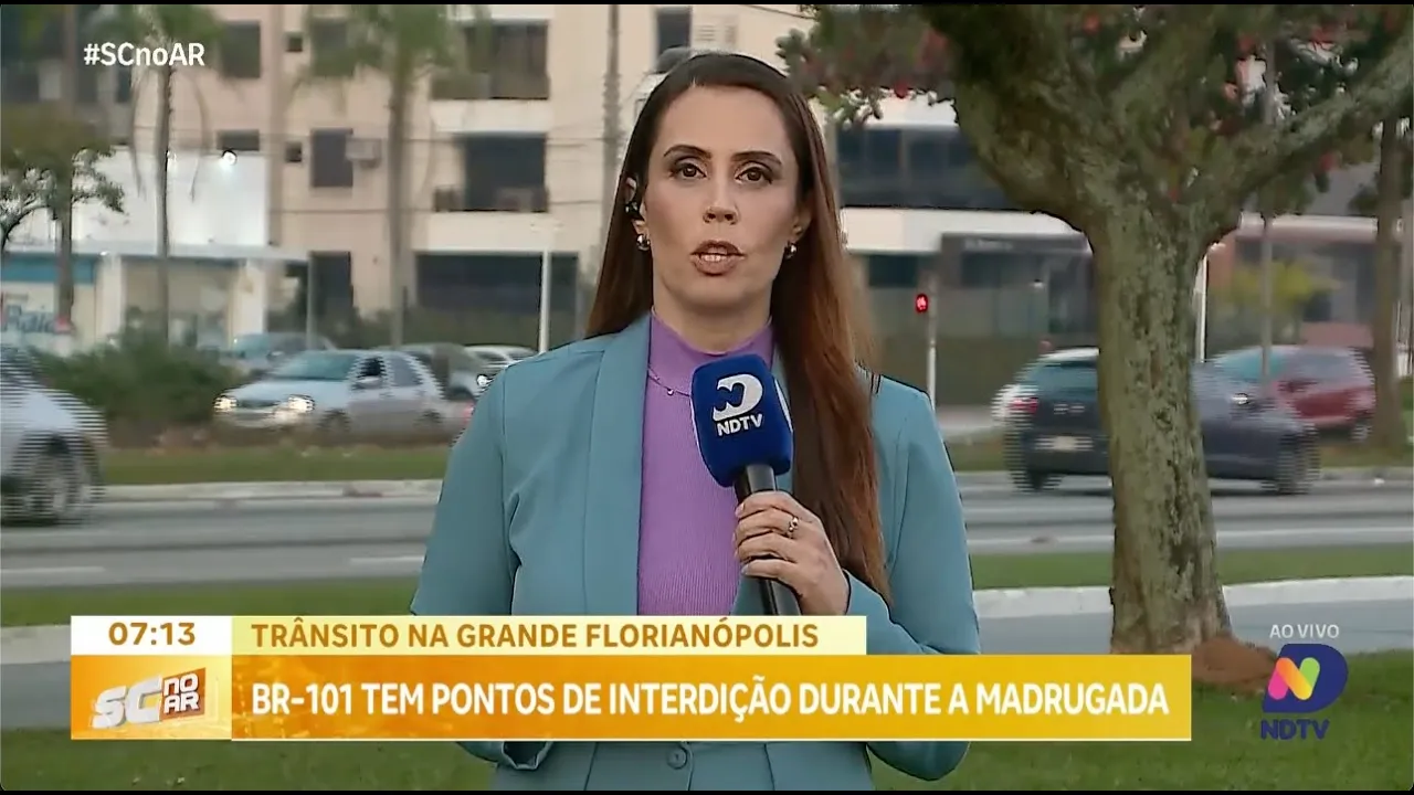 Trânsito na Grande Florianópolis: BR-101 tem pontos de interdição durante a madrugada
