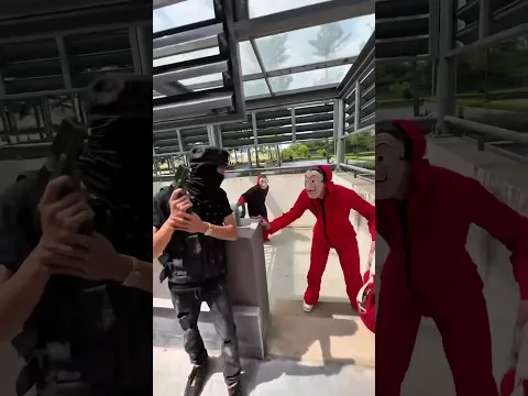 Money Heist vs Police 379 #moneyheist #parkour #police #escape #shorts #goguys #escape #funny