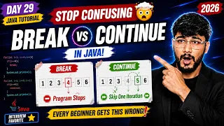 Stop Confusing Break Continue in Java 2026