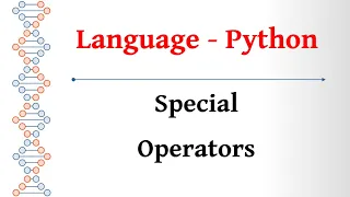 Language Tamil - Python Special Operators