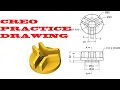 Creo Pro E Practice Drawing for circular pattern 10 Mins