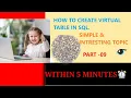 SQL table Creating view in sql Part-9 in English virtualtable sql