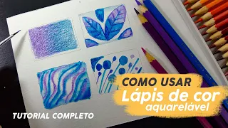TUTORIAL:  4 formas de usar  Lápis de cor AQUARELA (tutorial completo) Faber Castell Escolar