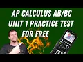AP Calculus Unit 1 Practice Test