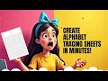 Easy Alphabet Tracing Worksheet Tutorial Sell on Etsy