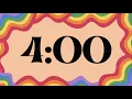 Download Lagu 4 Minute Fun Groovy Rainbow Timer (Piano Alarm at End)