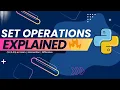 Python Tutorial - Set Operations in Python Hindi 2025 Union Intersection Difference