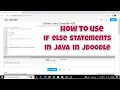how to use if else in java in jdoodle if else statements in java in jdoodle