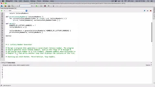 7 2 Part 2 Lottery Number Generator - Python