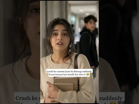 Crush ke saamne dimaag suddenly kaam karna kyun band kar deta hai? 😂 #relatable #songs #funnyseries