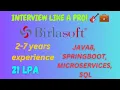 3-7 Years Interview Experience Java Spring Boot Microservices Java 8