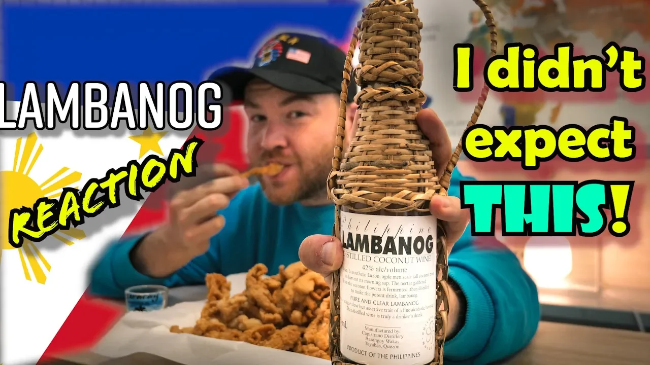 American tries Filipino alcohol LAMBANOG -Reaction! + I made CHICHARON!