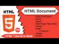 HTML Document HTML Document Structure HTML Structure in Hindi HTML Tutorial in Hindi