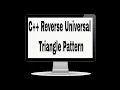 C Reverse Triangle Pattern Code