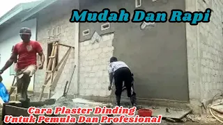 cara plaster dinding batako