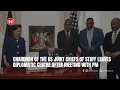 Chairman of the US Joint Chiefs of Staff leaves Diplomatic Centre after meeting with PM