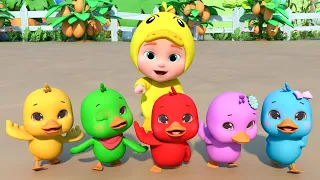 Cinco Patitos (Canción para Aprender los Colores) | GoBooBoo en Español