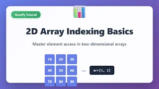 NumPy 2D Array Indexing Tutorial - Access Elements Using Row Column Indices