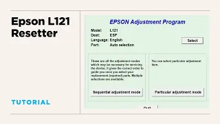 How to Reset Epson L121 Printer Using Resetter Adjustment Program