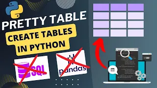 PrettyTable - Create Tables in Python Prettify Data in Tabular Format No SQL No Pandas
