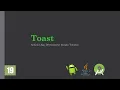 Android Bangla Tutorial 19 Simple Toast Message Java App development