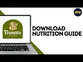 How To Download The Panera Bread Nutrition Guide PDF