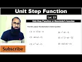 Lec 13 Laplace Transformation of unit step function Unit Step Function Heaviside Function