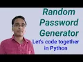 Random Password Generator - Let s code in Python Yellow Tech Mahesh Mini Applications in Python