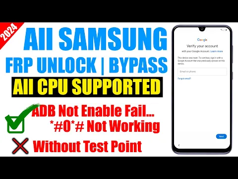 Download MP3 All Samsung FRP Bypass 2024 Enable ADB Fail android 11 12 13 New frp tool
