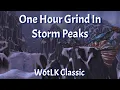 One Hour Grind In Storm Peaks--Saronite Lichbloom--WotLK Classic