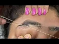 Thick joint eyebrows threading tutorial for beginners eyebrows threading tutorial step by step
