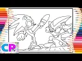 Sonic Fights Shadow Coloring the - Journey COPYRIGHT FREE