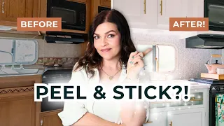 I Tested Peel Stick Wallpaper Tile Countertops so You Don t Have To