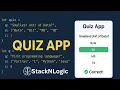 Quiz App in JavaScript Beginner Project with HTML CSS JS Coding for Practice